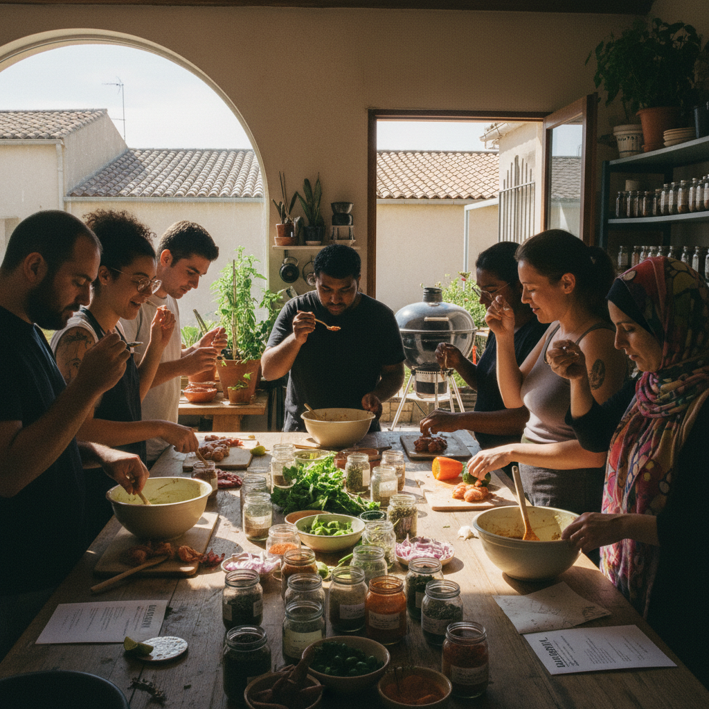 Atelier culinaire BBQ menu Globe trotteur chez Truffaut Cabriès à Marseille à Marseille