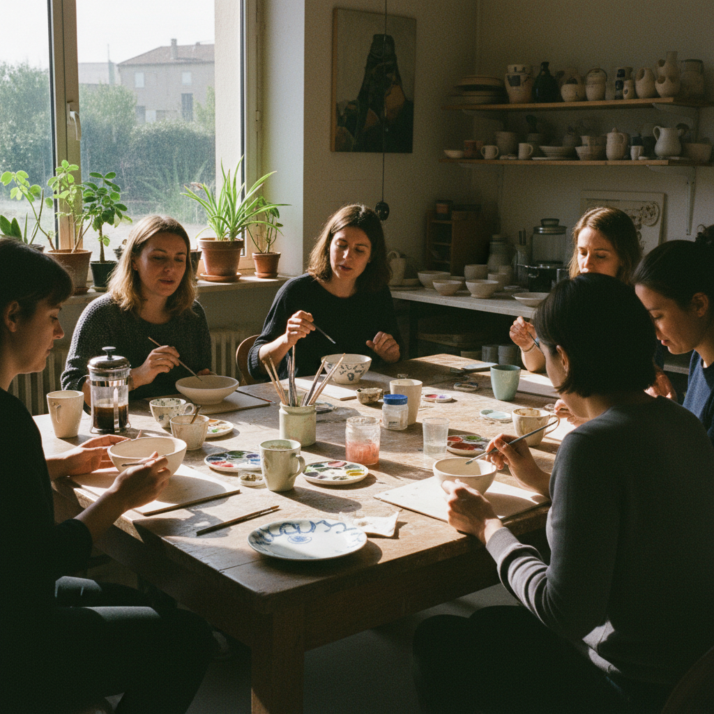 Atelier décoration céramique et pause gourmande entre amis à Aix à Aix-en-Provence