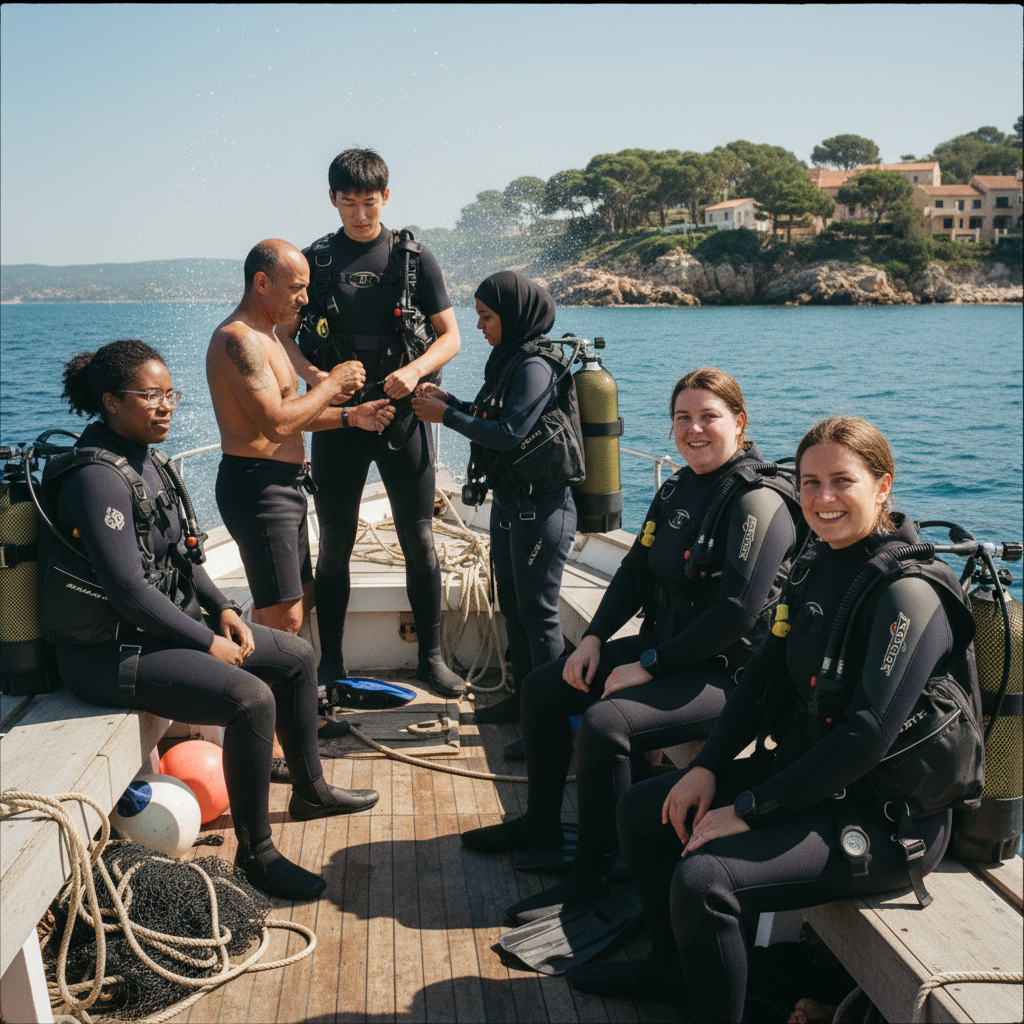 Baptême de plongée sous-marine en bouteille à Fréjus