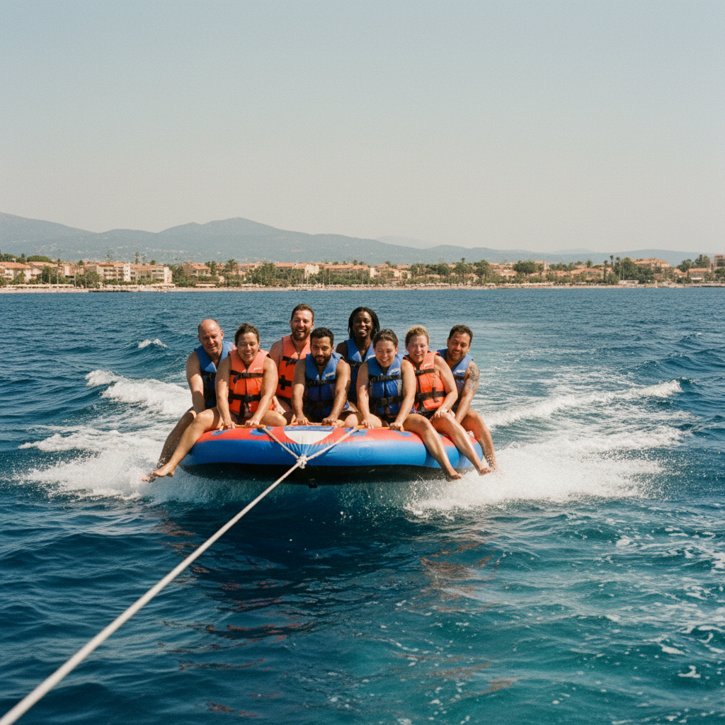 Bouée tractée à Sainte-Maxime à Saint-Tropez