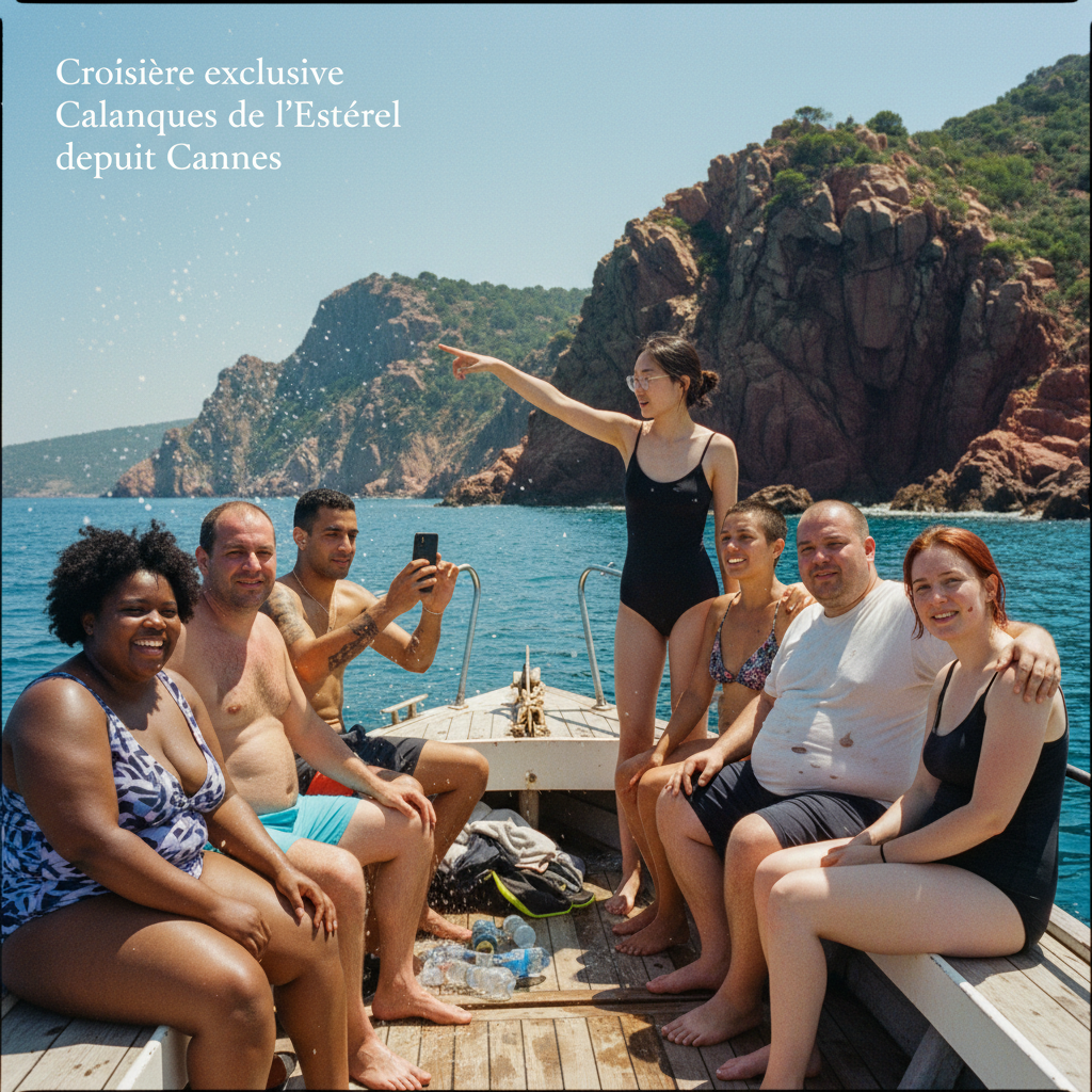 Croisière exclusive Calanques de l'Estérel depuis Cannes à Cannes