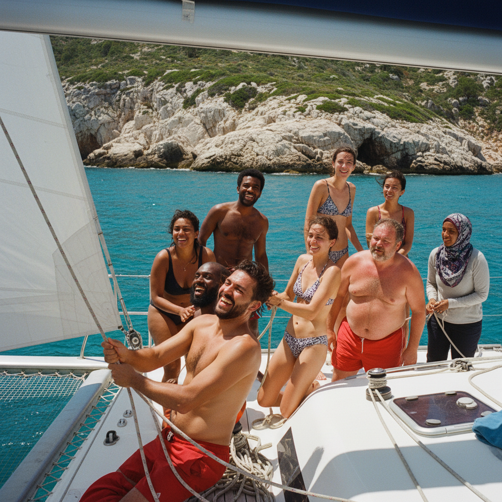Échappée Bleue Catamaran en Méditerranée depuis Cavalaire à Cavalaire