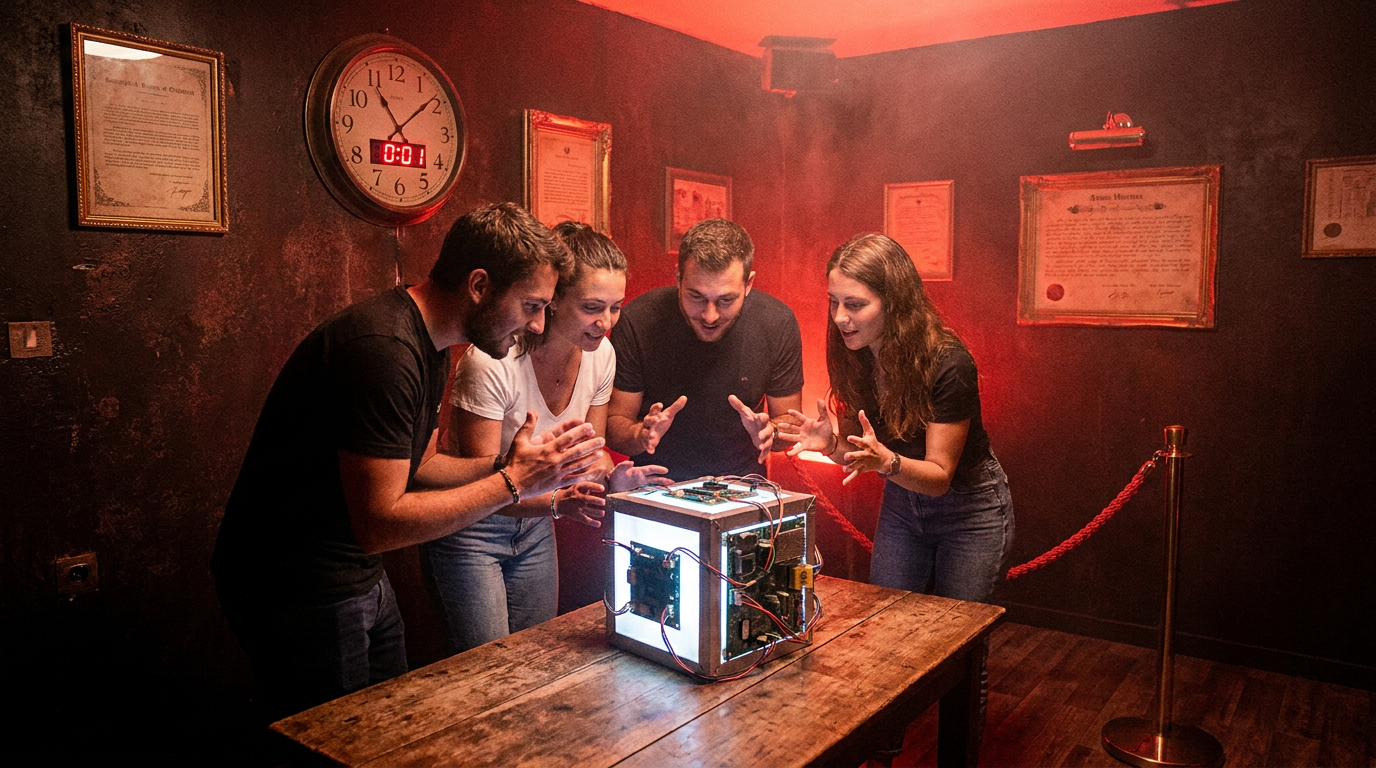 Escape game immersif autour d'un cube technologique en groupe à Villeneuve-Loubet