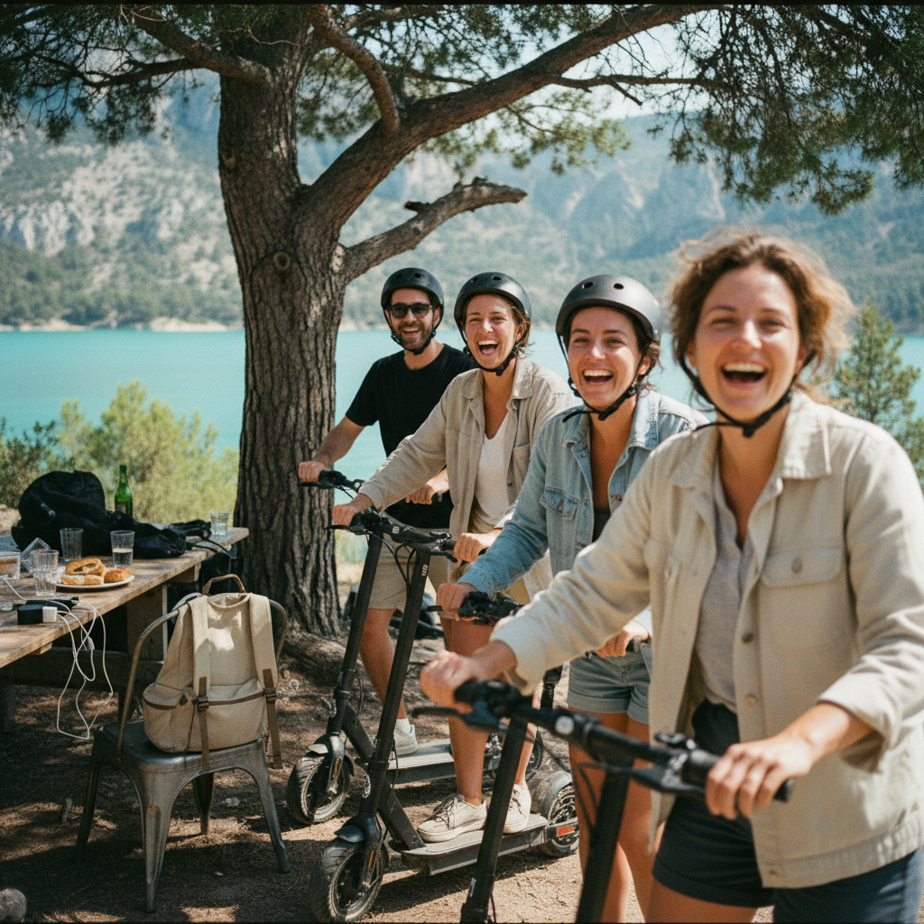 Lac de Sainte-Croix : Rando Fun en Trottinette Électrique Tout-Terrain pour EVG, EVJF et Anniversaires à Les Salles-sur-Verdon