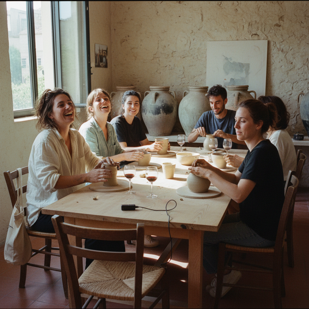 Atelier céramique et dégustation vin pour team building Marseille à Marseille