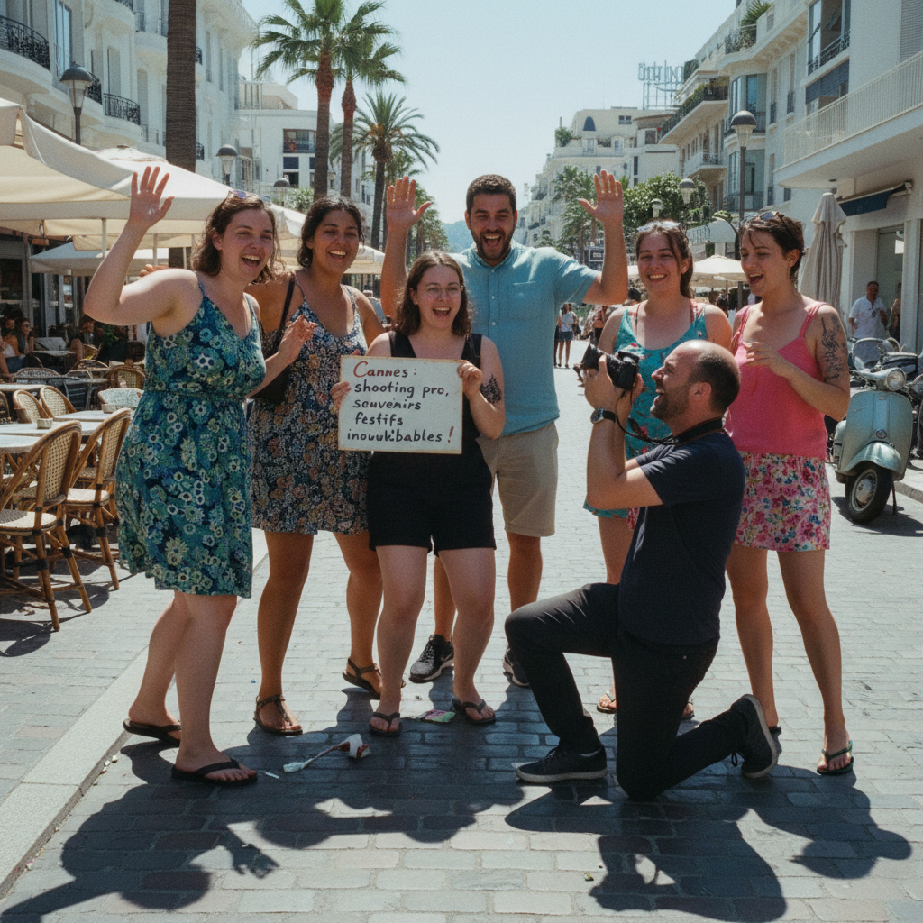 Cannes: shooting pro, souvenirs festifs inoubliables! à Cannes