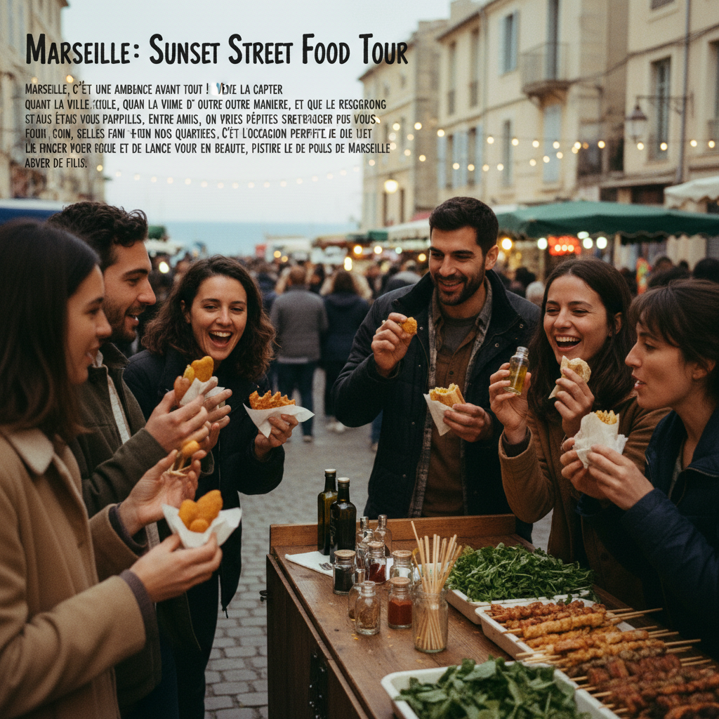 Marseille: Sunset Street Food Tour à Marseille