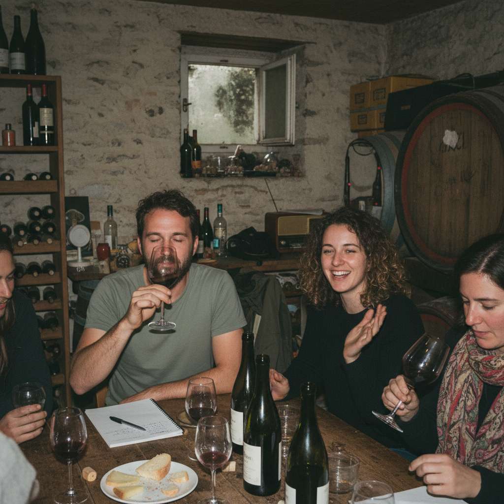 Dégustation de vin conviviale à Marseille entre amis à Marseille