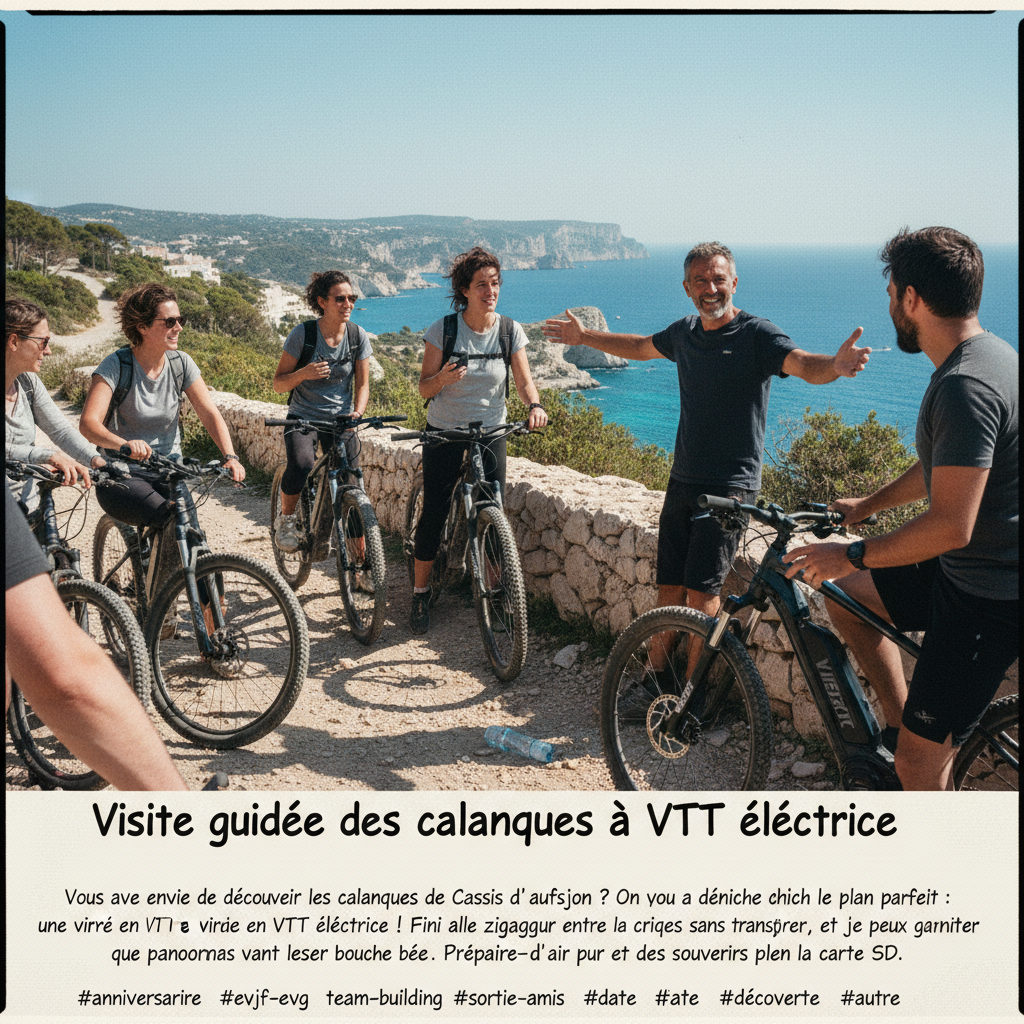 Visite guidée des calanques à VTT électrique à Cassis