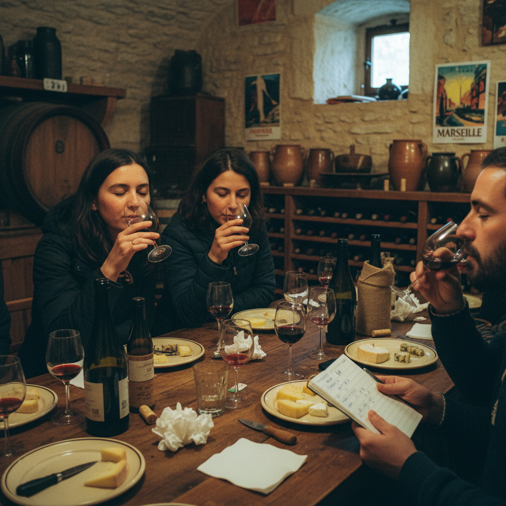 Marseille: Voyage sensoriel vins & fromages d'exception à l'aveugle à Marseille